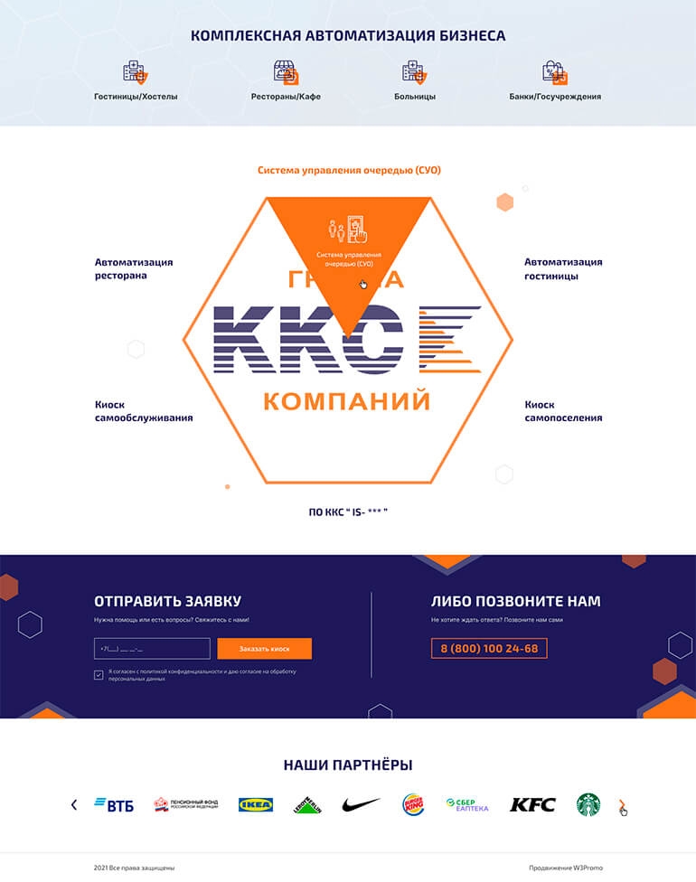 Лендинг для компании по автоматизации бизнеса
