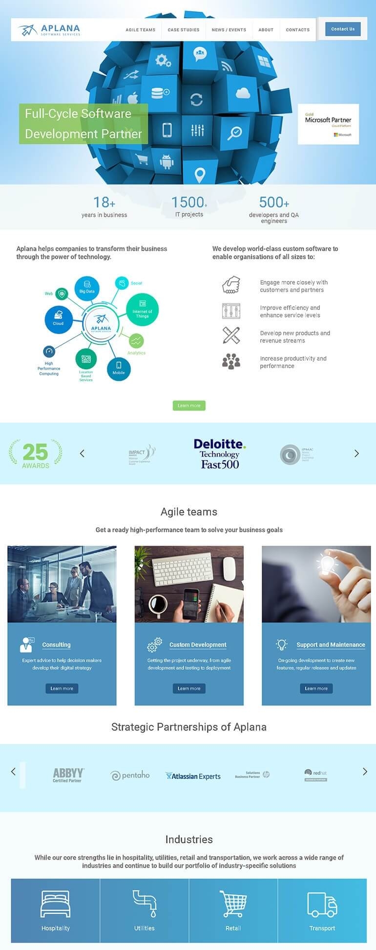 Разработка сайта для компании APLANA