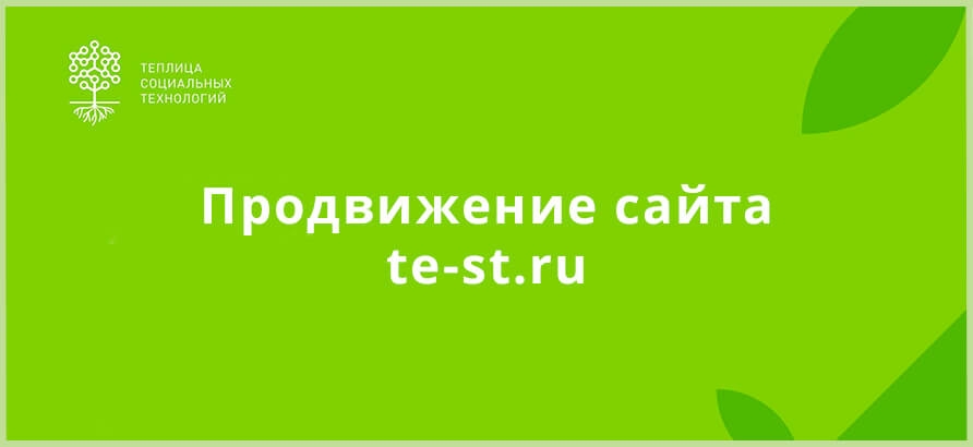 Продвижение сайта Теплицы Социальных Технологий 
